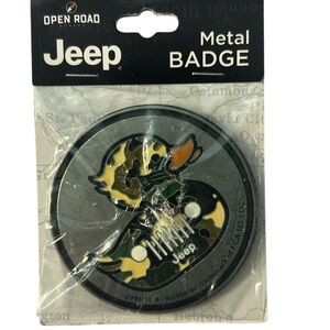 Jeep Green and Brown Metal Badge‎ Accessories